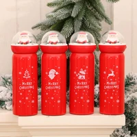 380ml thermoses cup water cup santa claus landscape insulation cups coffe mug tea infuser bottle for christmas gift mugs