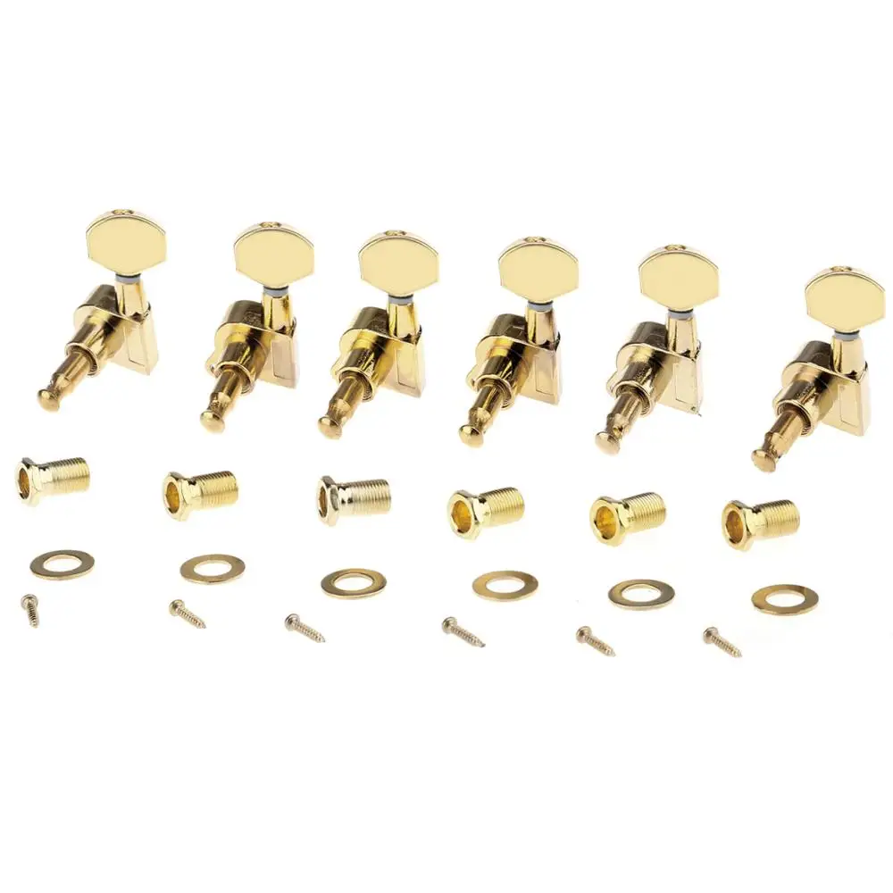 Musiclily 6-in-line запечатанная гитара тюнеры тюнинг ключи Колки в комплекте золотистый