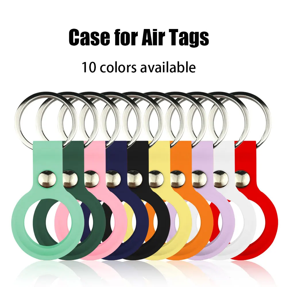 

New Silicone Case For Apple Airtags Protective Cover For Air Tags Locator Tracker Anti-lost Device Keychain Protect Sleeve