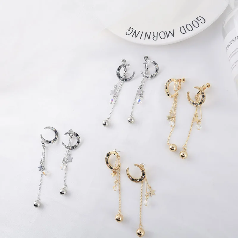 Новинка 2020 Лидер продаж модные блестящие длинные Подвески в виде луны и звезд