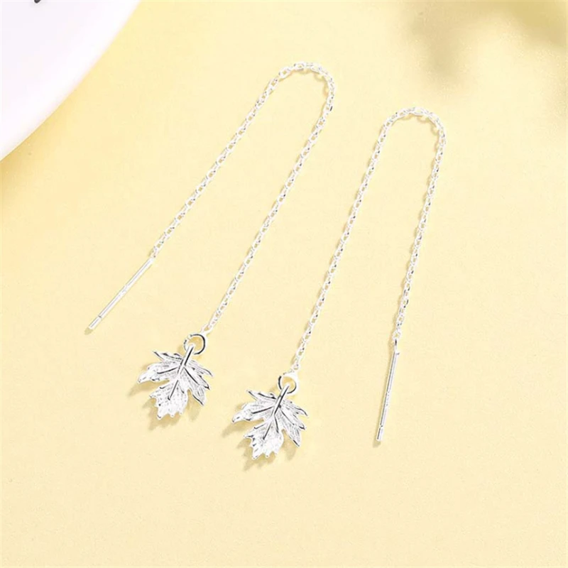 Простые классические женские модные серьги 2019 длинные с подвесками в виде