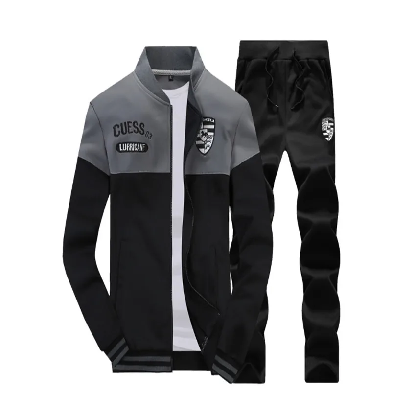 Мужской спортивный костюм модный фирменный в стиле пэчворк из двух предметов: