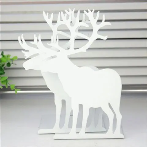 

2 Pcs/Set Metal Hollow Desktop Organizer Bookends Book Ends Support Stand Holder Shelf Bookrack Home Office Accessories