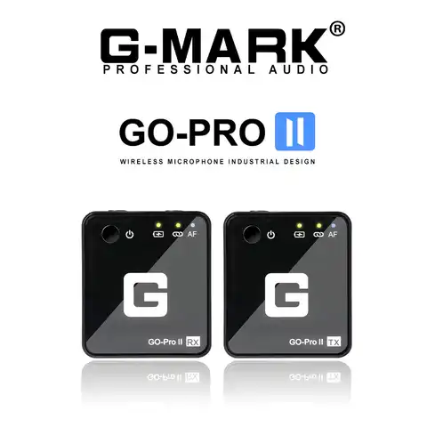 Беспроводной микрофон G-MARK GO PRO II, камера для интервью, петличный микрофон для ASMR DSLR телефона, прямой трансляции, Rcording Studio