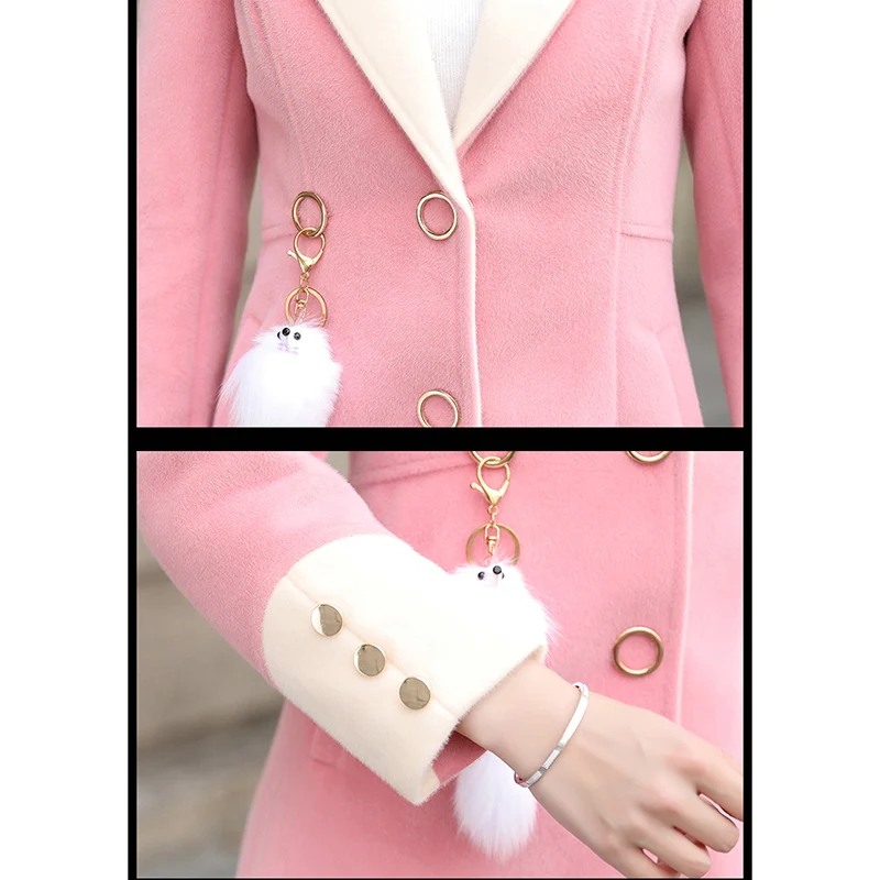 Autumn Winter Suits Jacket Women Overcoat Plus Size Wool Coat High Quality Female Long Elegant Blends Woolen Thicked 1595 | Женская