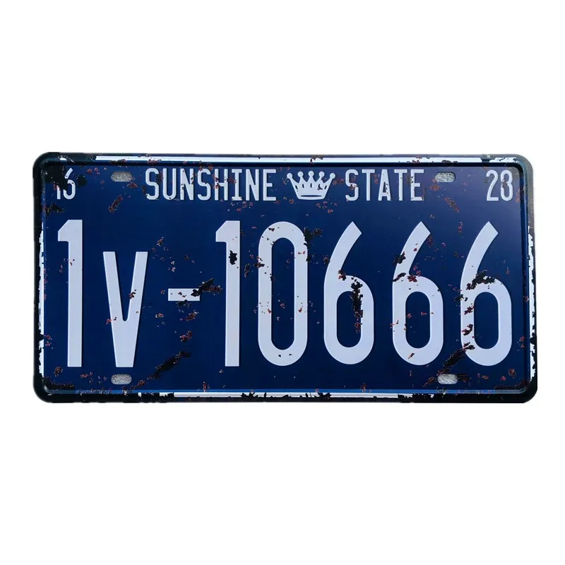 

1V-10666 License Plate Metal Plate Car Number Tin Sign Cafe Bar Pub Cafe Home Decor Garage Plaque Decoration Vintage Home Decor