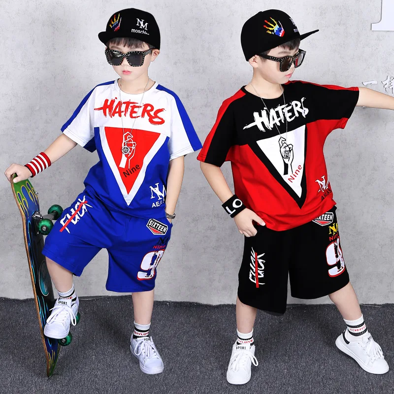 

Children Clothing Sports Suit Boys Summer Set Two-piece Children's Wear Short sleeves Casual Tracksuit 6 8 10 Years Kids clothes