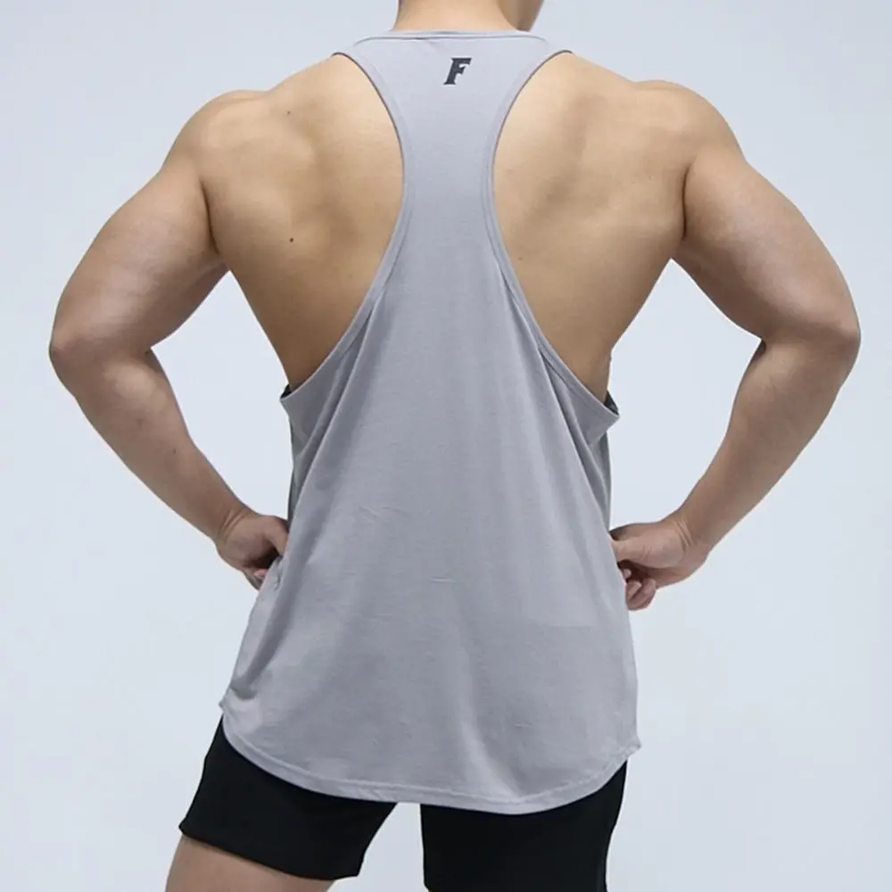 Майка мужская для тренажерного зала хлопок без рукавов повседневная майка