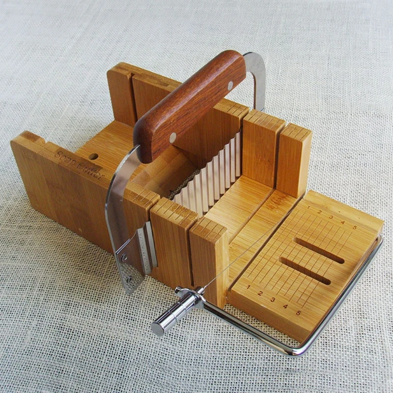 Multifunctional bamboo soap mold handmade bread knife oblique grater to make cake cheese 1 Set x Wooden Soap Cutter. |