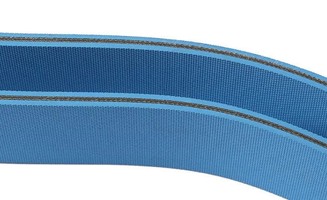 

Customized -Double Sided Blue Baste Box Machine Conveyor Belt (rubber+nylon