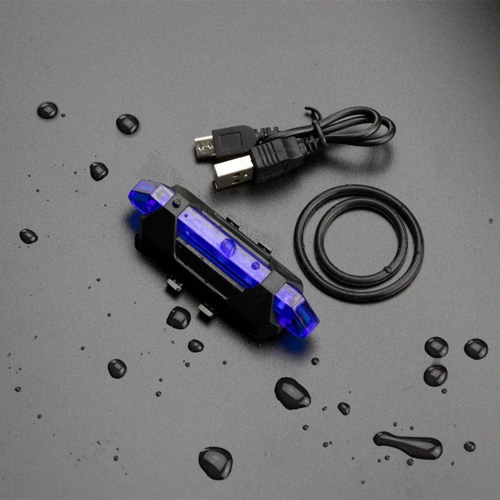 Bicycle light Rechargeable LED Taillight USB Rear Tail Light Night Ride Safety Warning Flash Super Bright | Спорт и развлечения