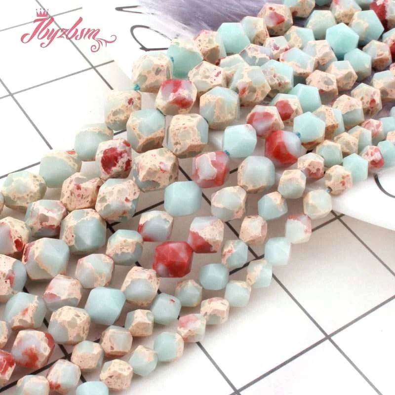 6/8/10mm Snakeskin ShouShan Faceted Square Natural Stone Beads For Jewelry Making DIY Bracelet Necklace Loose 15&quot Free Shipping |