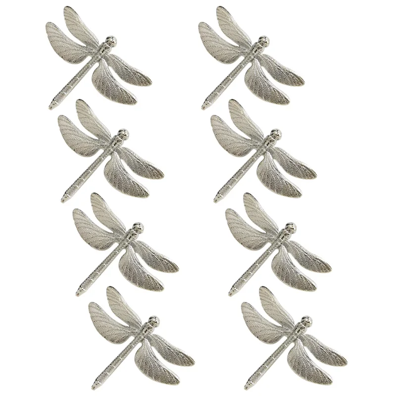 8 шт. кольцо для салфеток с стрекозой серебряное сделай сам отелей свадеб