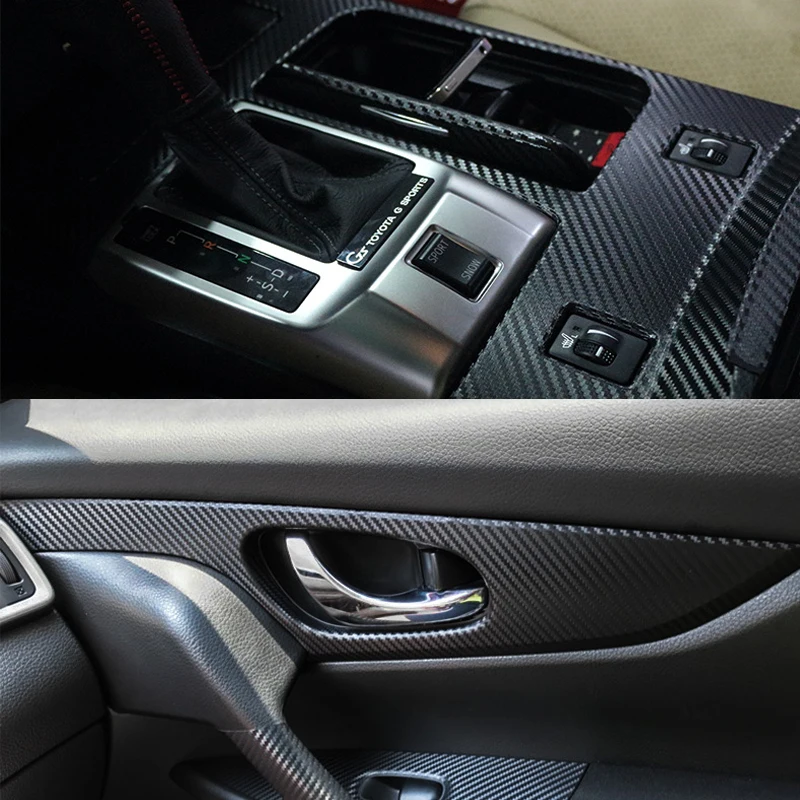 Автомобильная Наклейка 3D из углеродного волокна виниловая пленка для рулона