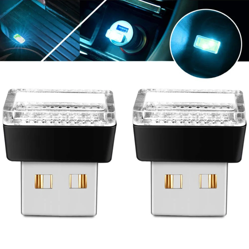 4 шт. светодиодные мини-USB лампы для автомобиля | Автомобили и мотоциклы