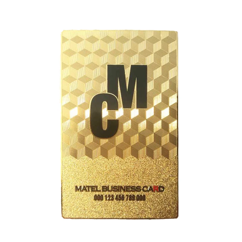 Brushed Metal Business Card Gold Copper Custom Gift VIP Design Print Production | Канцтовары для офиса и дома