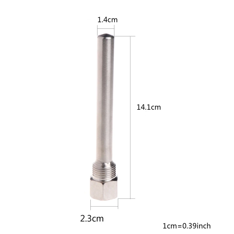 

Stainless Steel Thermowell 1/2" NPT Threads For Temperature Sensor 130mm Length