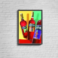 campari is an alcoholic liqueur posters canvas poster print home wall painting decoration no frame