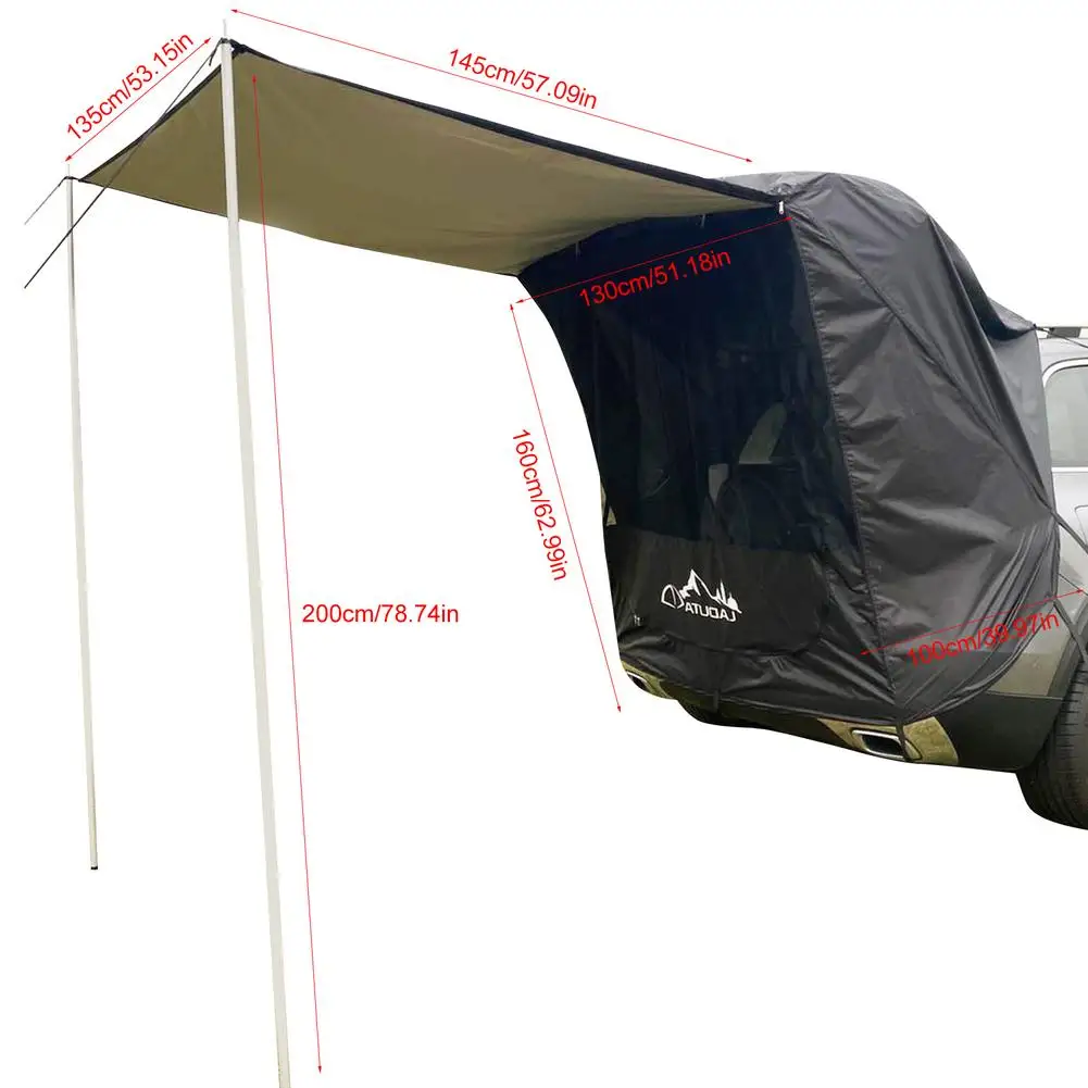 

Auto Camping Tent Durable Waterproof Tear Resistant Car Rooftop Side Awning Anti-UV Tents For Family Outdoor Beach self-driving