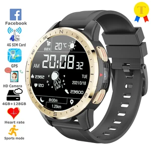 new 4g smart watch phone 1000mah long standby 128gb rom large memory hd 5mp camera gps mens sports smartwatch for android ios free global shipping