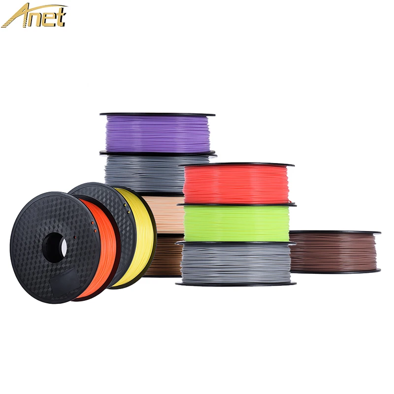 Anet 5 рулонов/лот 3D принтеры АБС пластиковый наполнитель 1 кг NW Пластик резиновая