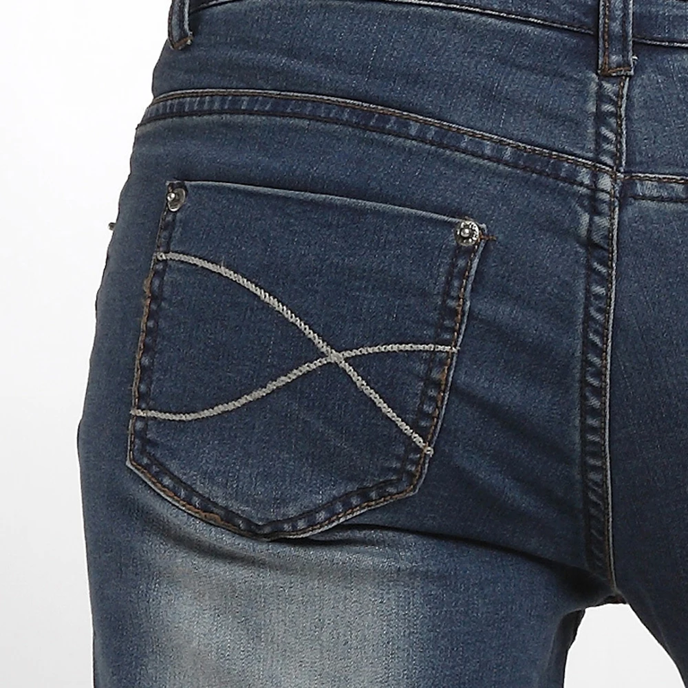 Женские джинсовые шорты YUEY в европейском и американском стиле эластичные