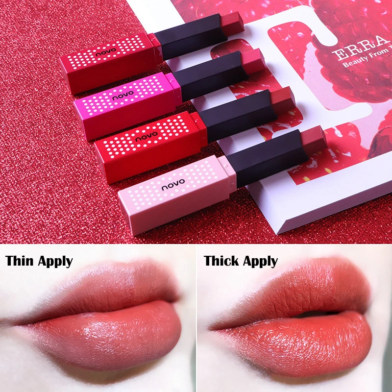 

Moisturizing Modification Charming And Sexy Smoothing Lasting Coloring Mist Texture Full 4 Pcs Set Lipstick Refreshing