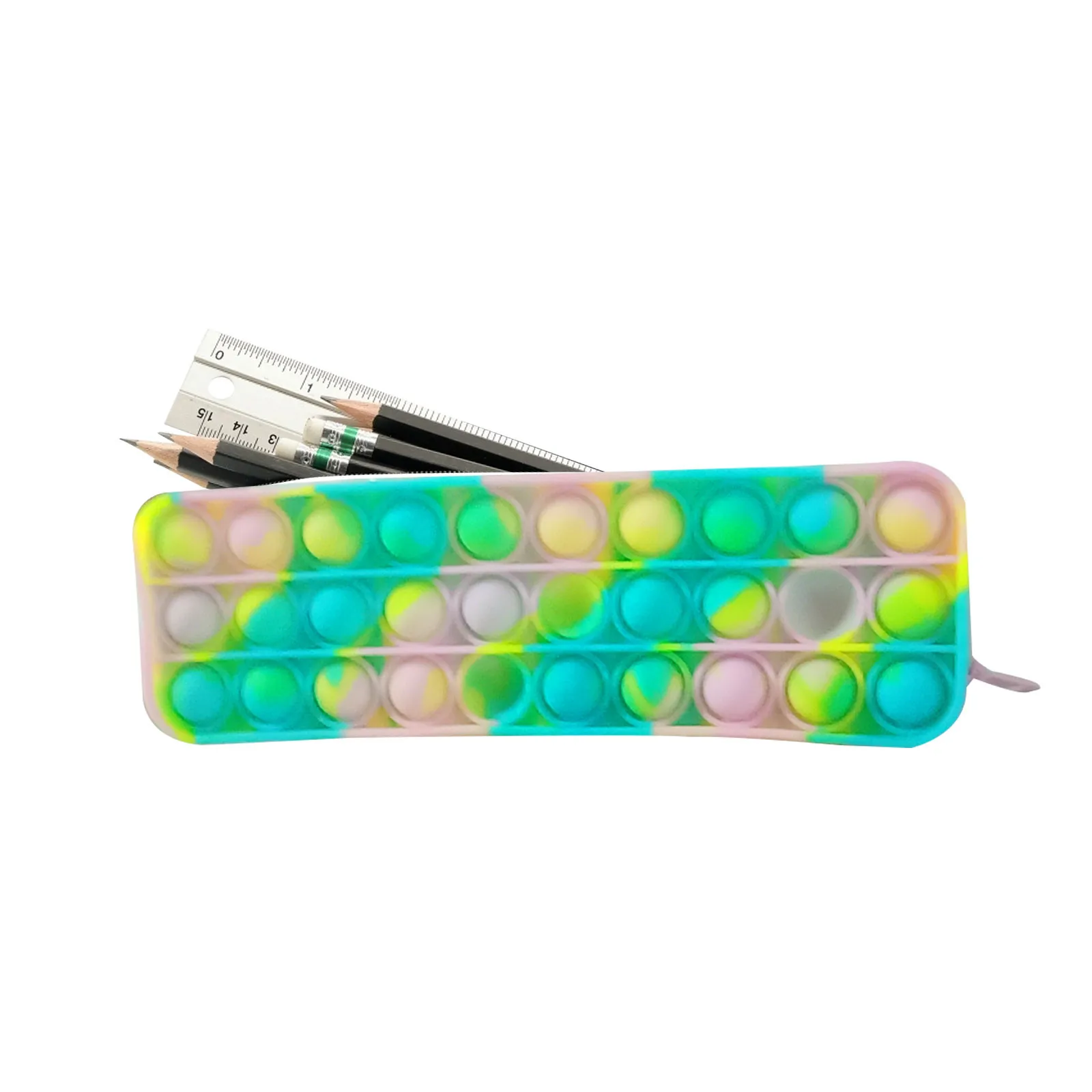 Фиджет пузырьковый карандаш чехол силиконовые игрушки канцелярская сумка для