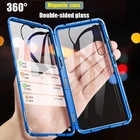 Двухсторонний стеклянный чехол Huawei Enjoy, магнитный металлический чехол с 5G для Huawei Enjoy Mate40, 30, 20 Lite, P30, P40, P50 Pro, 20 plus, 20X, мобильный телефон, 360