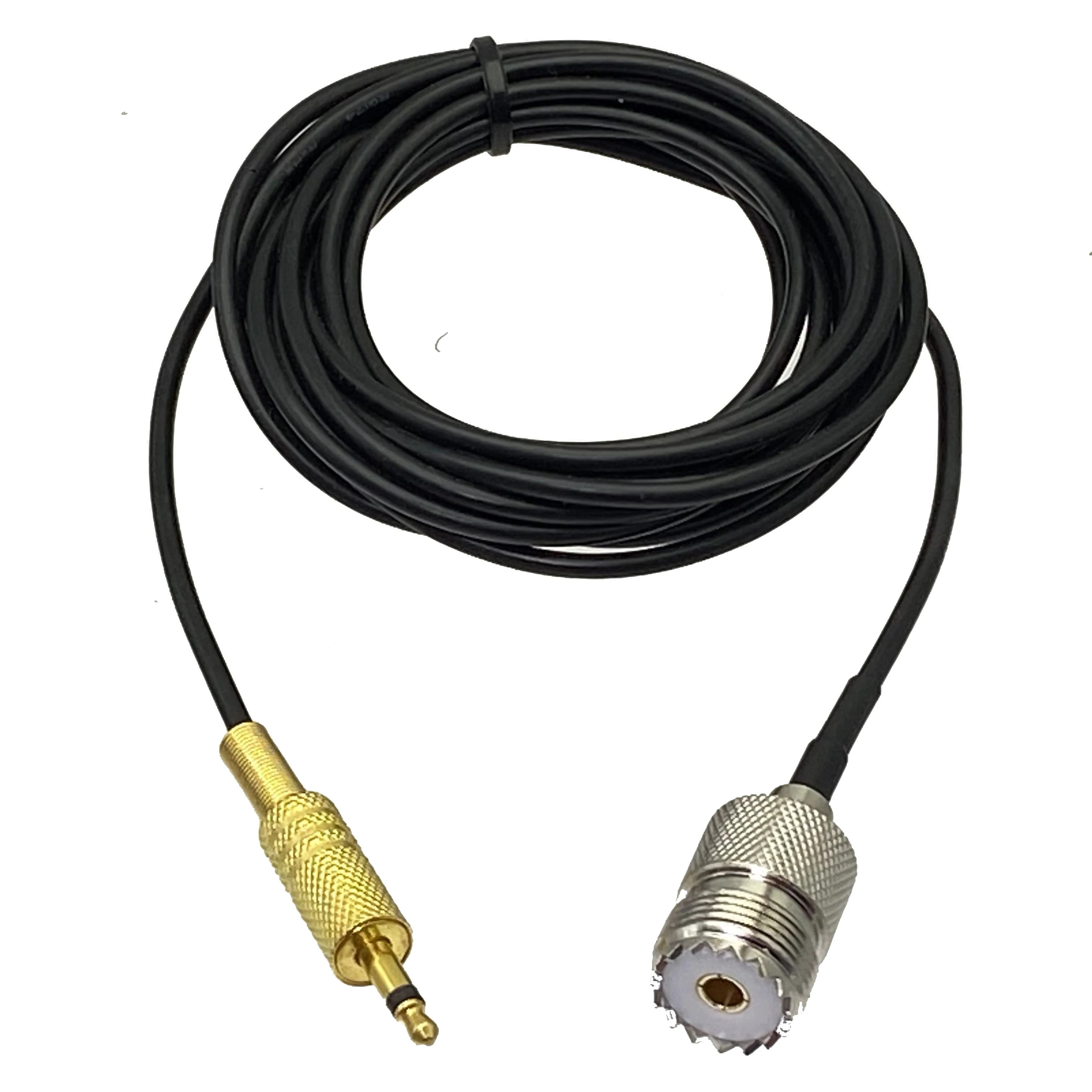 

RG174 UHF SO239 Female Jack to 3.5mm 1/8" Mono TS Male plug Connector Crimp RF Coaxial Jumper Pigtail Cable Antenna 6inch~10M
