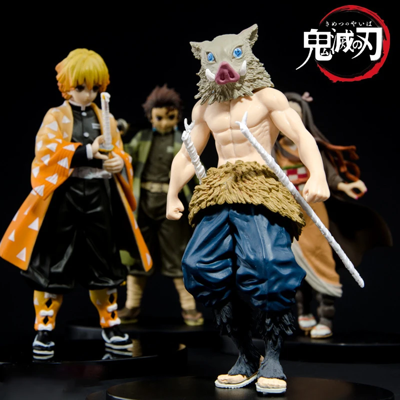 

Anime 16cm Demon Slayer Kimetsu No Yaiba Figure Kamado Tanjirou Action Figure Agatsuma Zenitsu Nezuko Warrior Pvc Model Toys