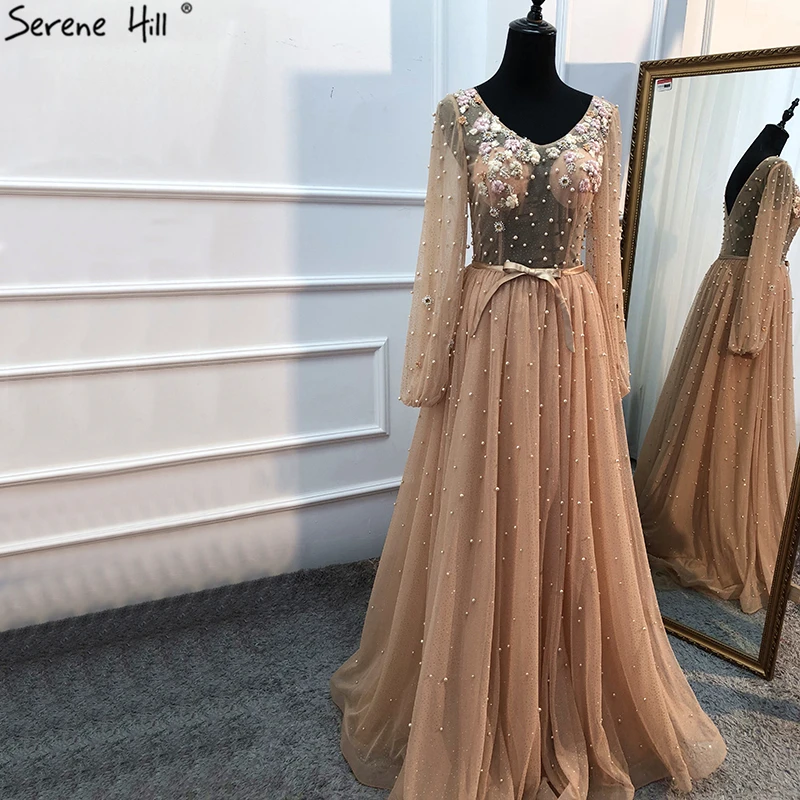 Новинка длинные рукава глубокий v-образный вырез иллюзия вечерние платья цветные