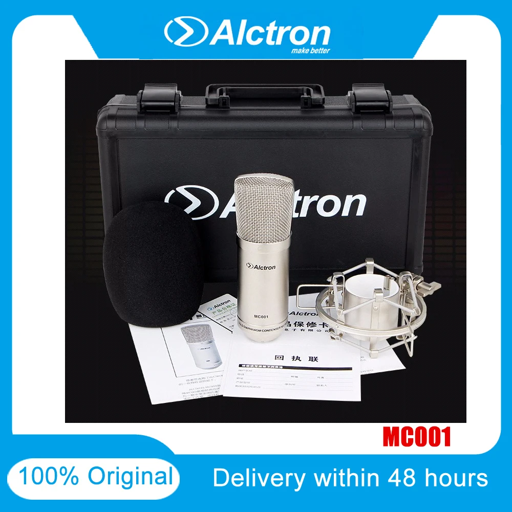 

100% Оригинальный Микрофон Alctron MC001, профессиональный высокопроизводительный конденсатор полевого транзистора, микрофон с амортизационным к...