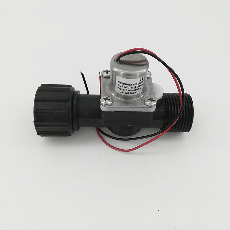 Пластиковый электромагнитный клапан G3/4 дюйма умный поливочный с большим потоком