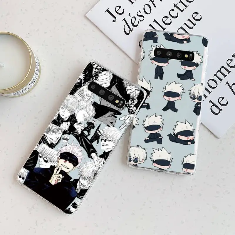 

gojo satoru Jujutsu Kaisen anime Phone Case Transparent For Samsung Galaxy A S Note 9 11 10 51 50 71 70 80 20 21 30s ultra plus