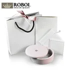 RLLEN 100% Совершенно новые 1: 1 подлинные очаровательные розовые круглые ювелирные изделия ротационные оригинальные коробки подходят для коллекционирования ювелирных изделий из стерлингового серебра