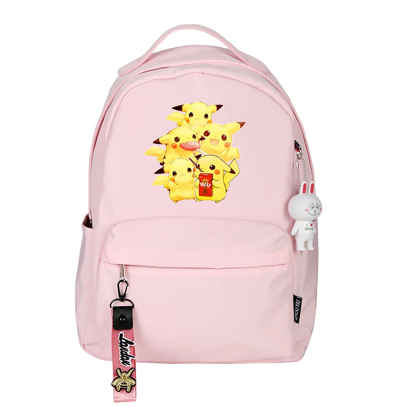 Рюкзак Пикачу Косплей Аниме-сумки для подростков Mochila Розовый Рюкзак Kawaii Подарки на день рождения Симпатичные Рюкзаки для взрослых
