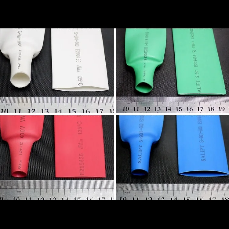 

Dia 28mm (Width 45mm) Heat Shrink Tube 2:1 Polyolefin Thermal Cable Sleeve Insulated Wire Protector Wrap DIY Connector Repair
