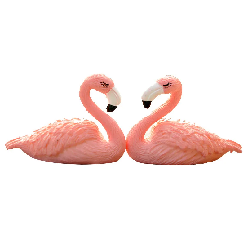 Фигурка животного в виде розового фламинго Топпер для торта на день рождения