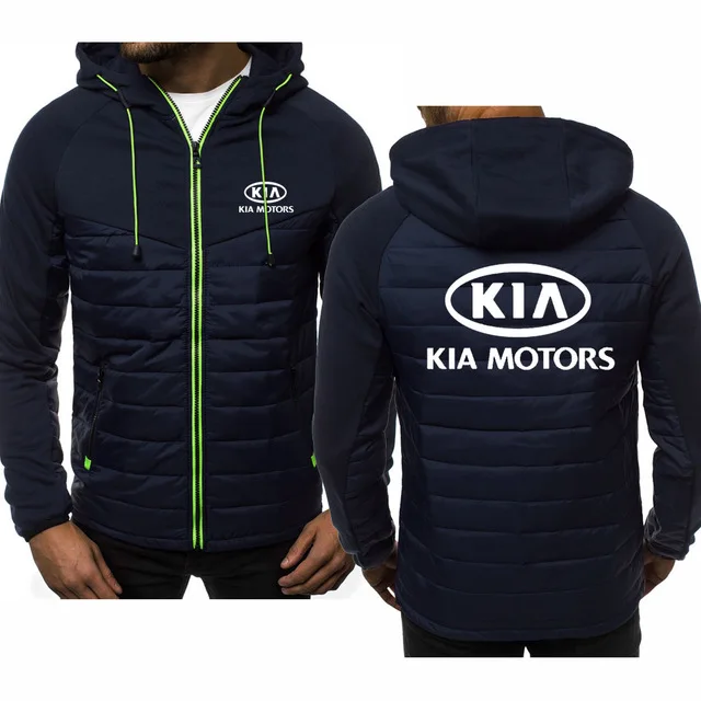 

Men Hoodies Kia Car Logo Print Casual Long Sleeve Spring Autumn Fleece Warm Hooded Sweatshirts Mens Zipper Jacket