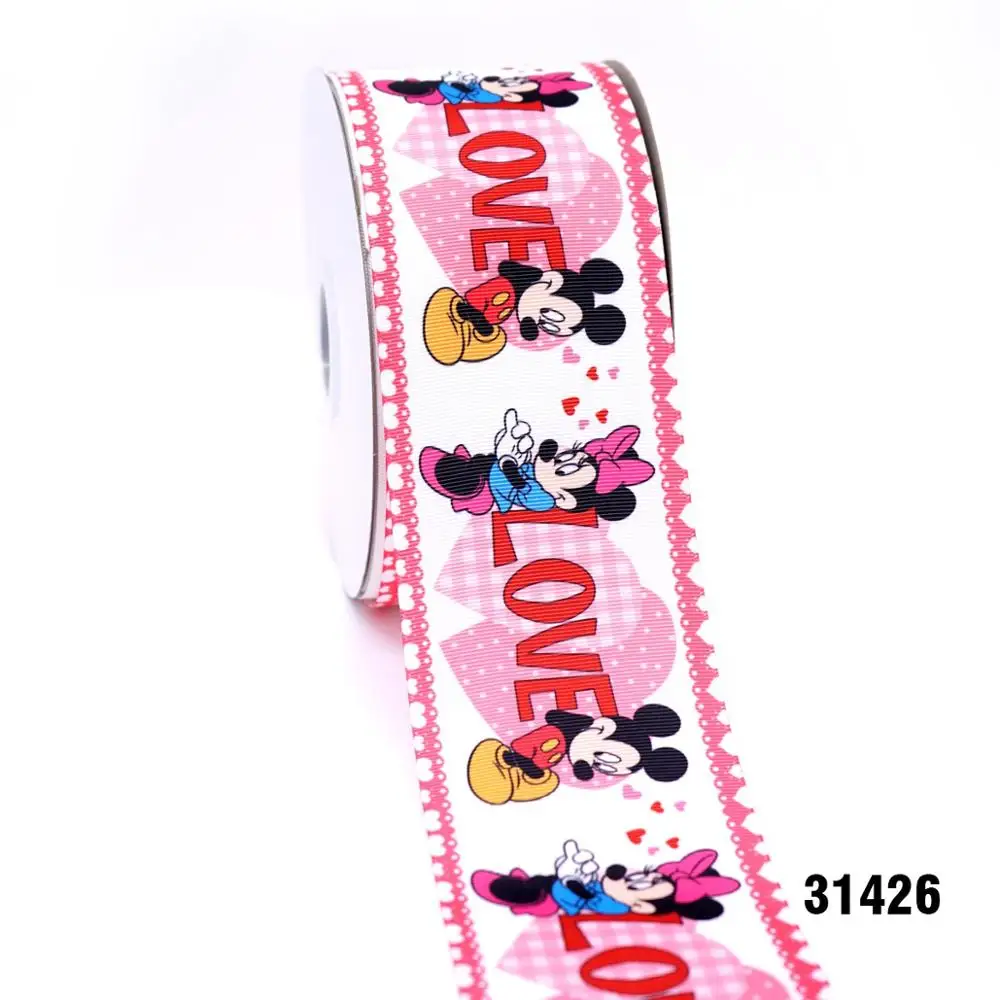31426 50 ярдов мультфильм напечатанный grosgrain ленты 30885 - Цвет: 31426