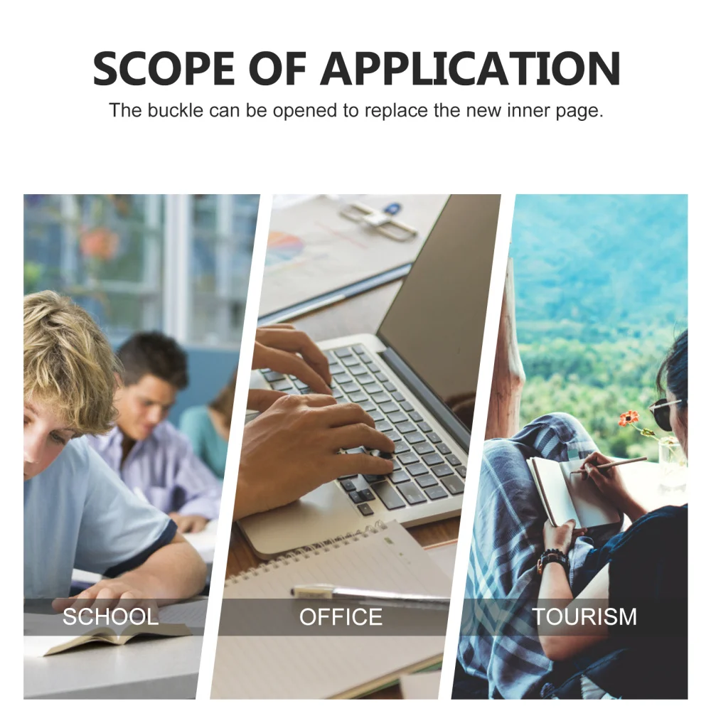 

2pcs A7 Transparent Loose Leaf Binder Notebook Diary Inner Core PVC Cover