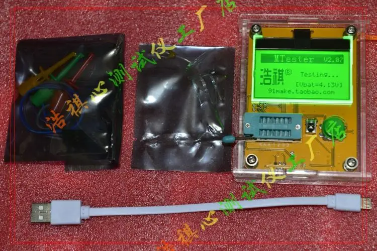 

Transistor Tester LCR-T8 Graphical ESR Zener Tube Infrared Test