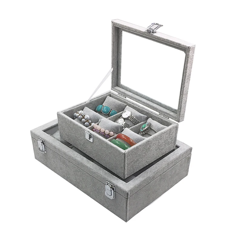 Пылезащитная шкатулка для ювелирных изделий коробка браслет ожерелье часы 12