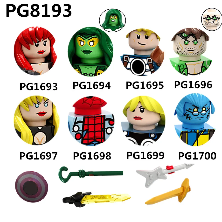 Одиночная распродажа фигурки героев строительные блоки зверь Gamora Riddler секретный