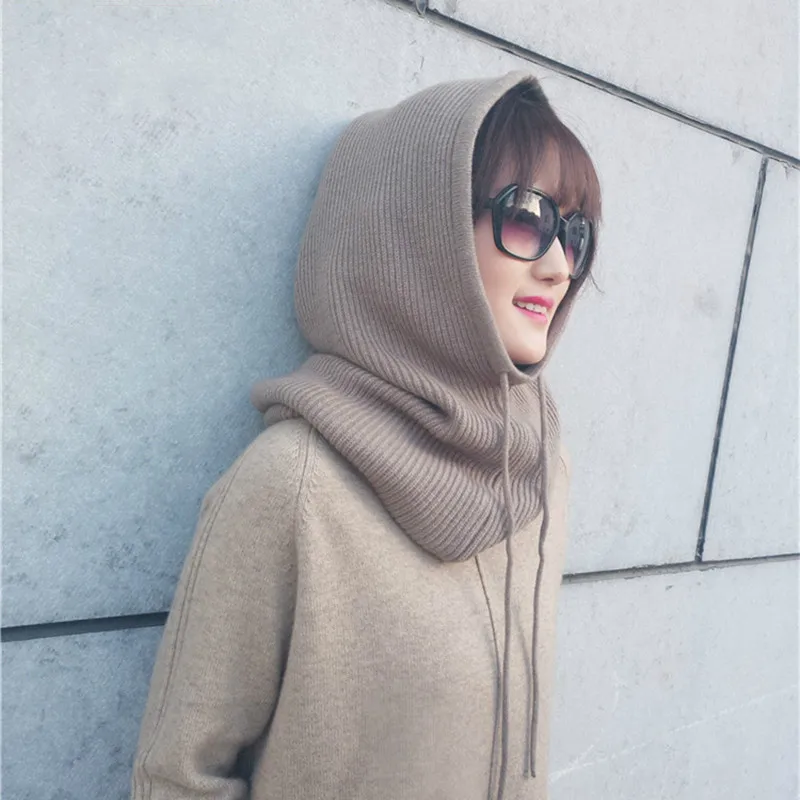 2019 женский многофункциональный шарф шапка кашемировая шерсть вязаные шапки