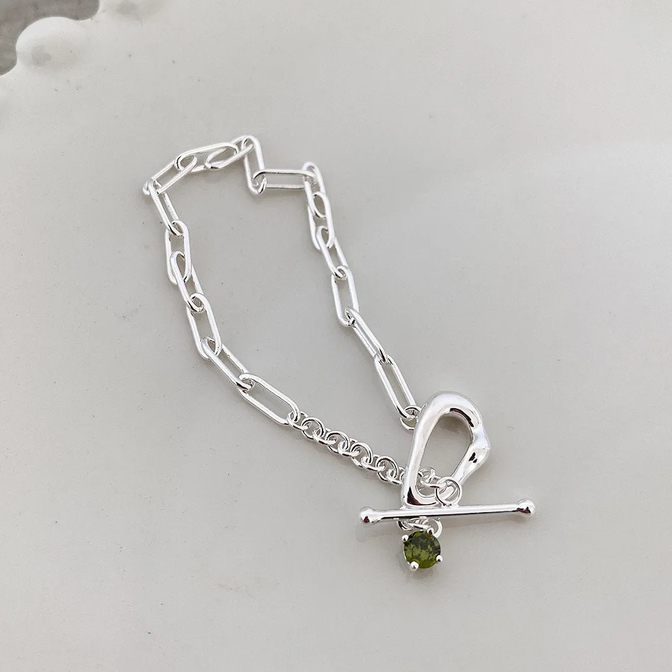 

Korean version of 925 sterling silver bracelet jewelry irregular shaped ins fashion Joker cold wind jewelry gift ladies