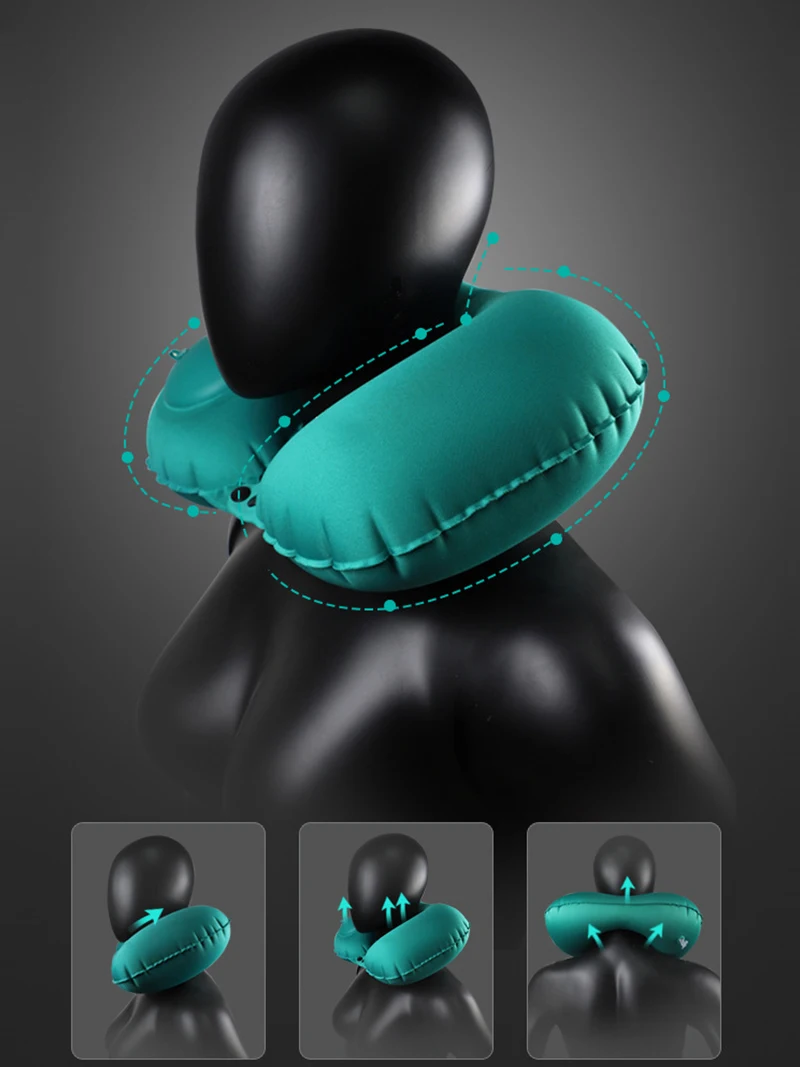 1 шт. надувная Шейная Подушка портативная U образная воздушная подушка для тела