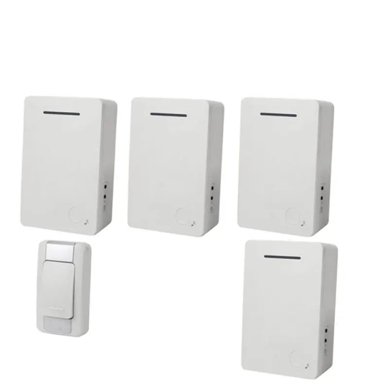 D28 Wireless Door Bell Kits W/ 4 Receiver Power by AA Battery Cordless Doorbell Chime Digital Signal Ring