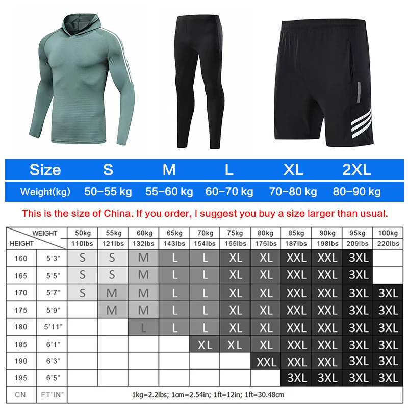 

Men's sportswear suit gym tights men's training suits exercise jogging sports suits comprehensive training riding suits